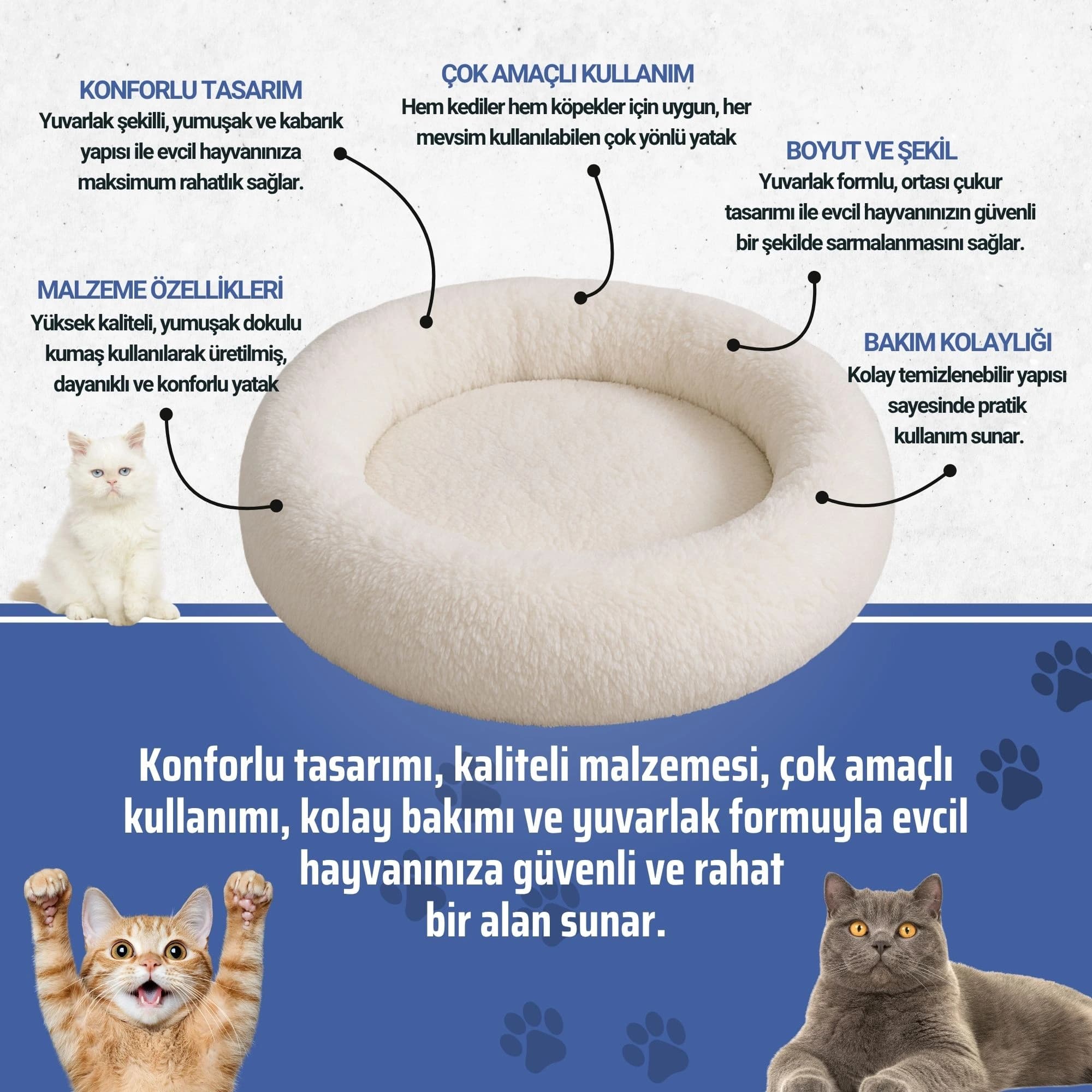 Furavo Pofu Nest Kedi Yatağı - görsel 3